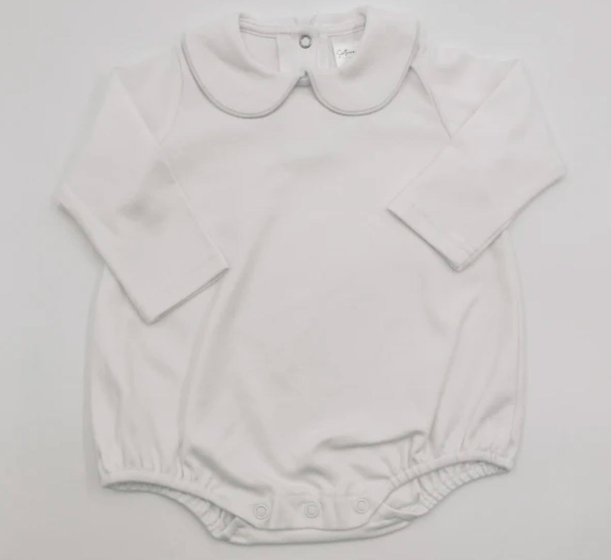 Piping Collared Long Sleeve Bubble