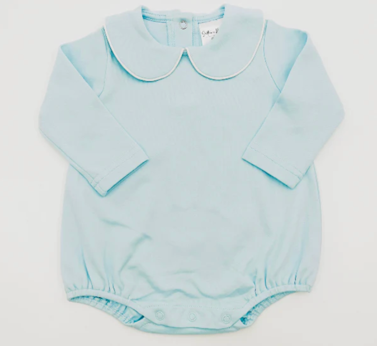 Piping Collared Long Sleeve Bubble