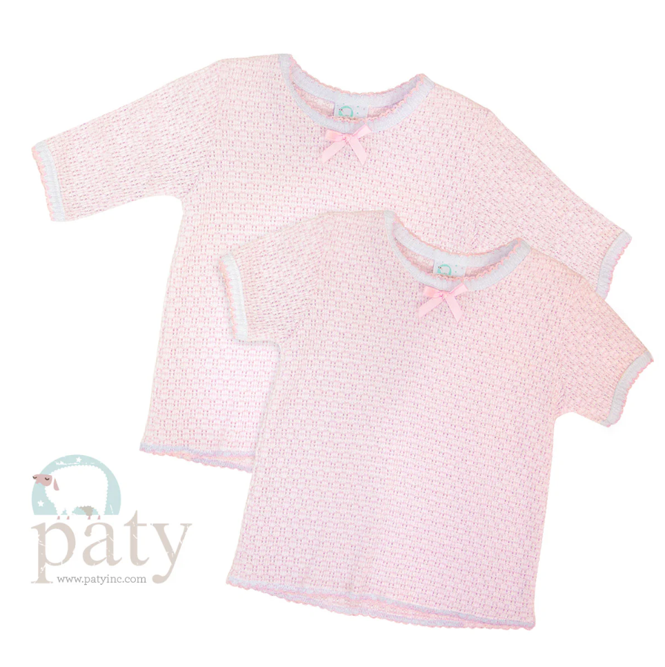 Paty Knit Diaper Shirt - Short Sleeve