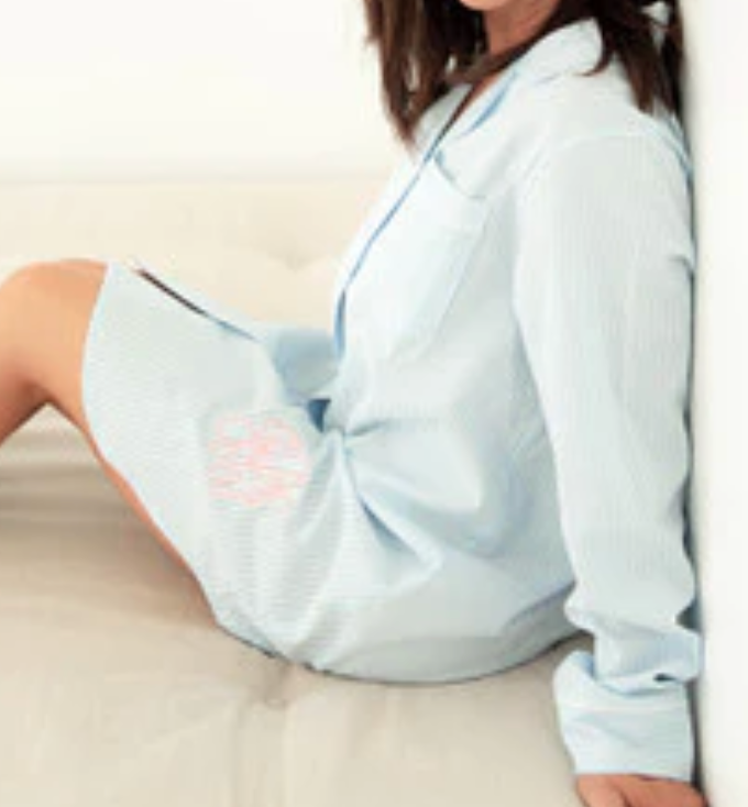 Women's Seersucker Night Shirt