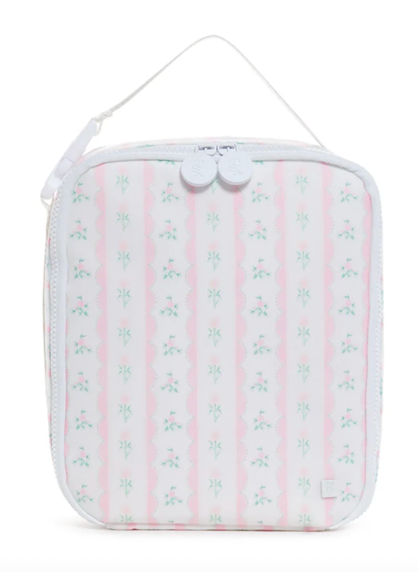 TRVL Design Insulated Lunch Bag - Pink Ribbon Floral