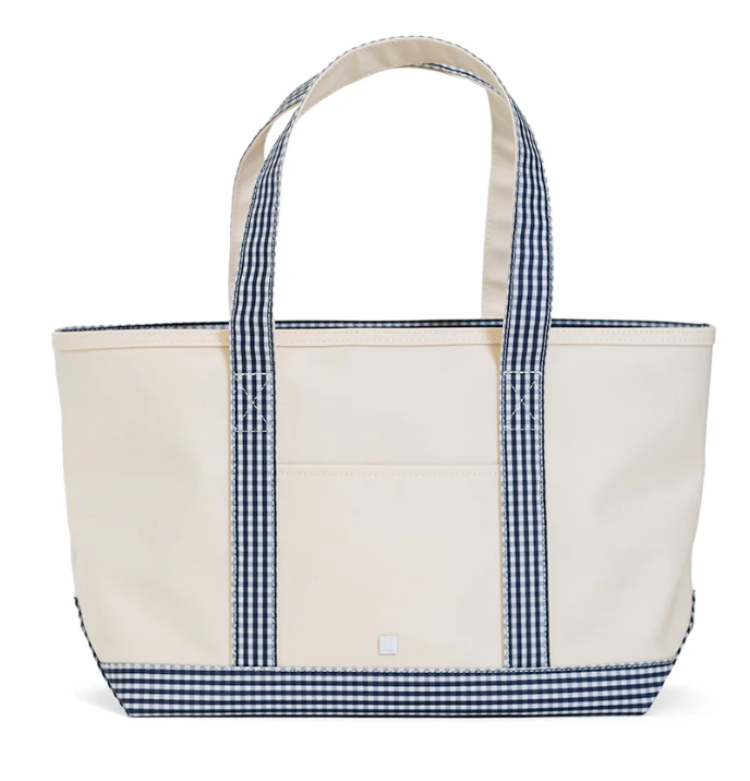 TRVL Design Medium Tote - Gingham Navy