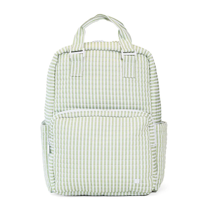 TRVL Design Quilted Diaper Bag - Pimlico Striped Sage