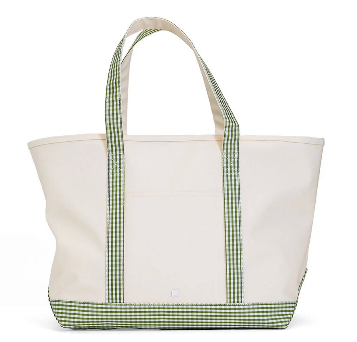 TRVL Design Maxi Tote - Gingham Moss Trim