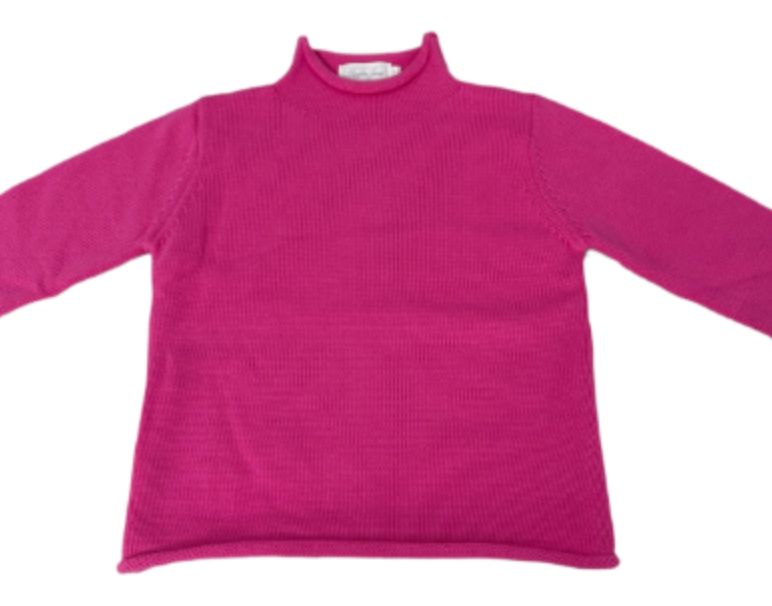 Rollneck Sweater - Hot Pink