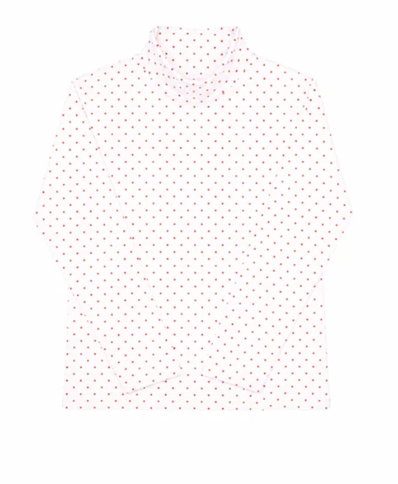 Unisex Red Bitty Dot Turtleneck