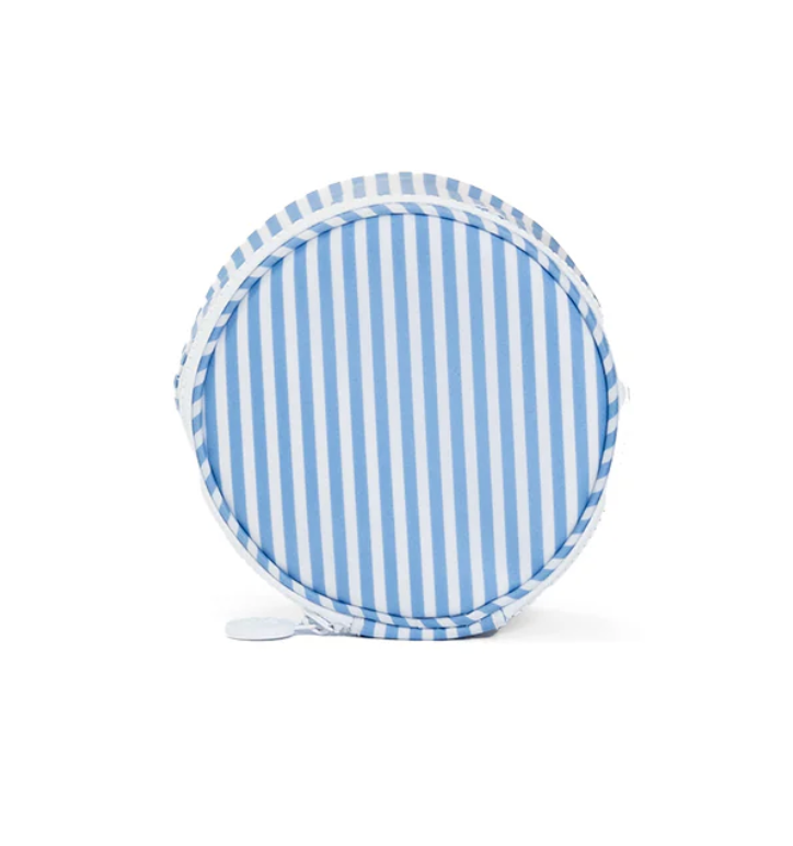 TRVL Design Jewelry/Paci Round - Pimlico Striped Chambray