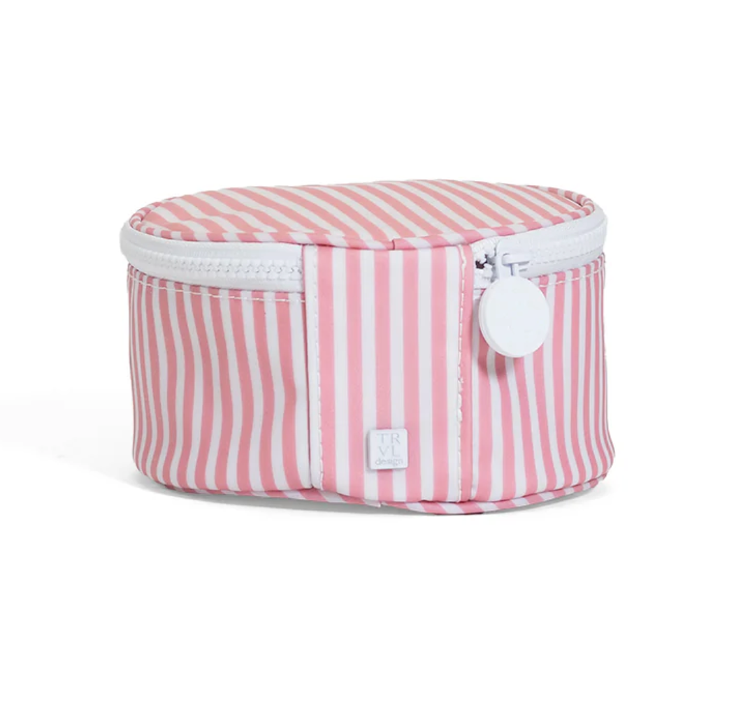 TRVL Design Jewelry/Paci Round - Pimlico Striped Dusty Rose