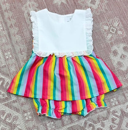 Neon Stripe DIAPER SET