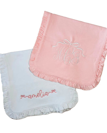 Ruffled Burp Cloth