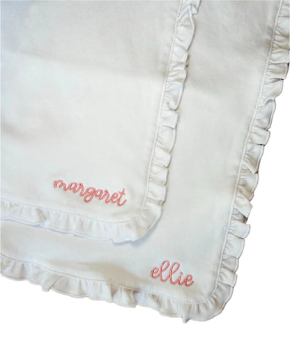 Ruffled Burp Cloth