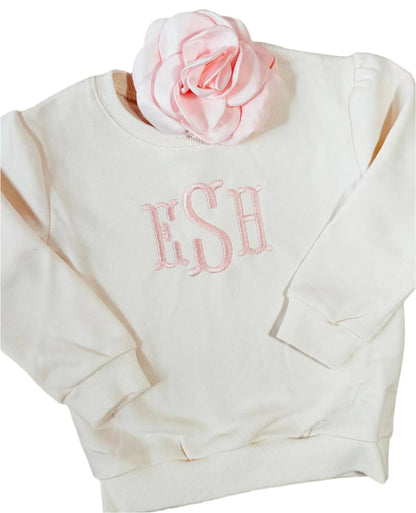 Girl's Puff Sleeve Sweatshirt