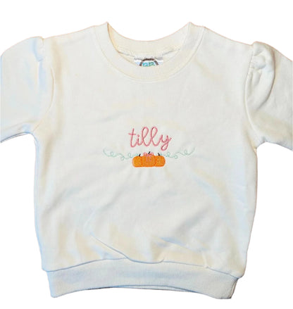 Girl's Puff Sleeve Sweatshirt