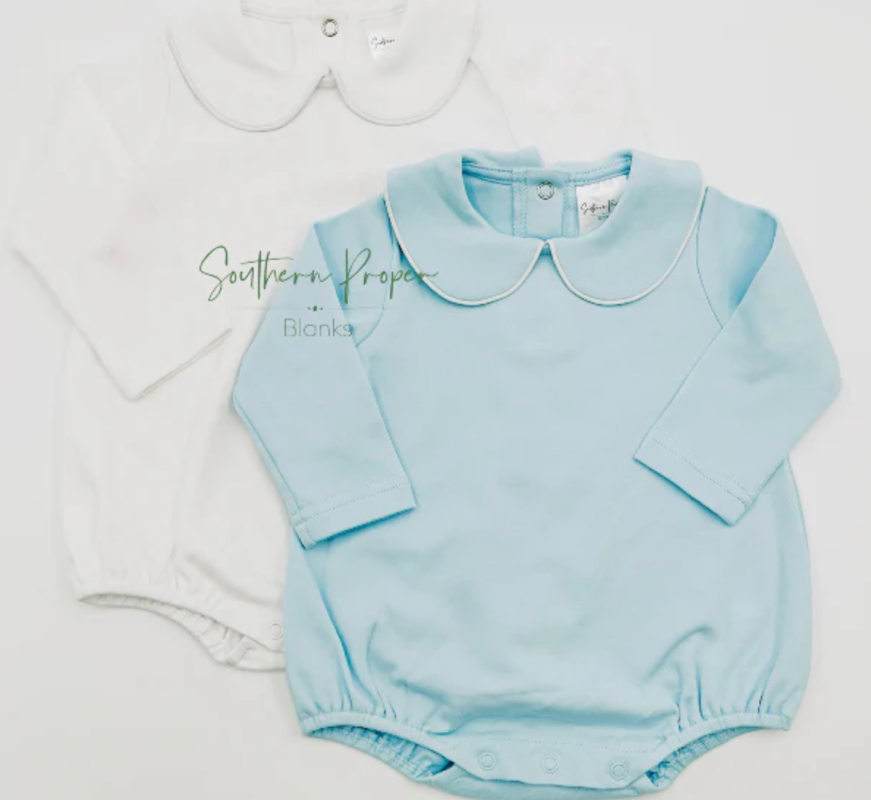 Piping Collared Long Sleeve Bubble