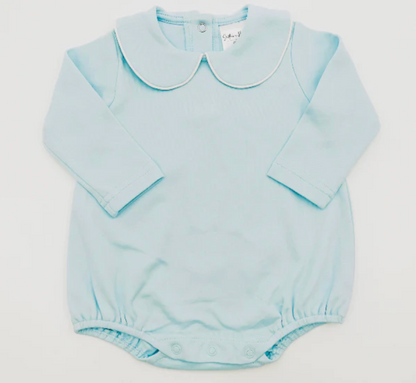 Piping Collared Long Sleeve Bubble