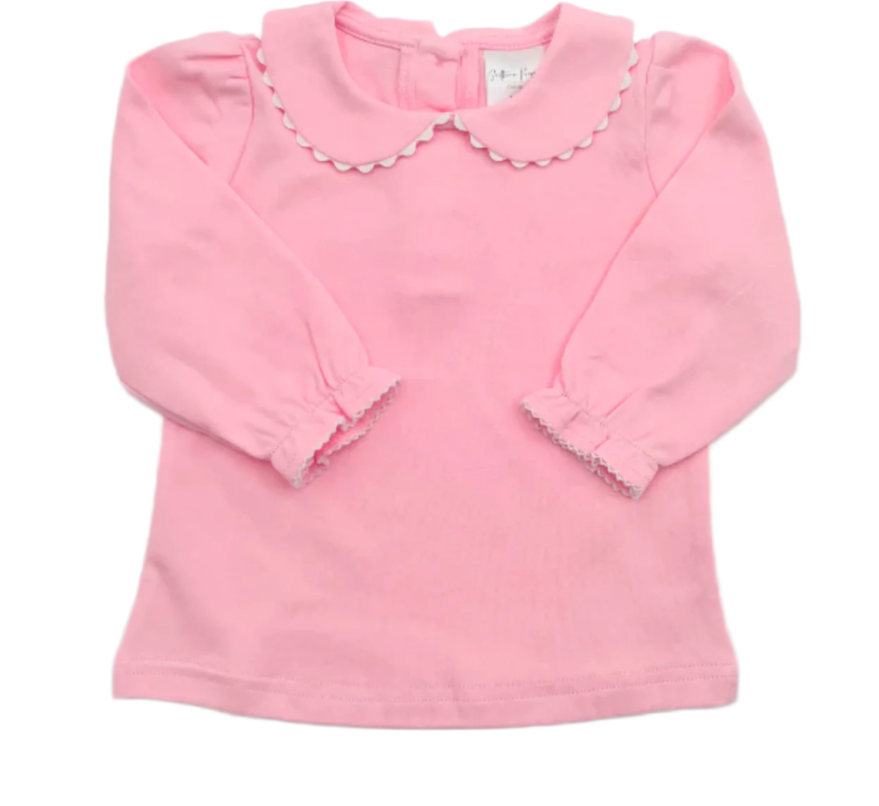 Scalloped Collared Long Sleeve Shirt