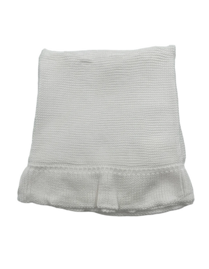 Ruffled Knit Keepsake Blanket
