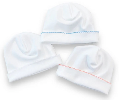 Picot-Trimmed Newborn Hat