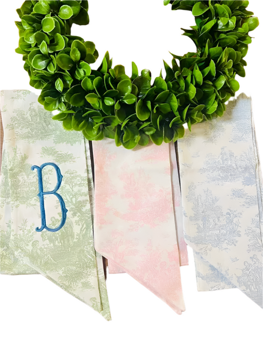 Toile Wreath Sash