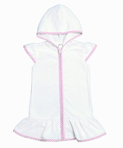 Girl's Ruffled Terrycloth Cover Up