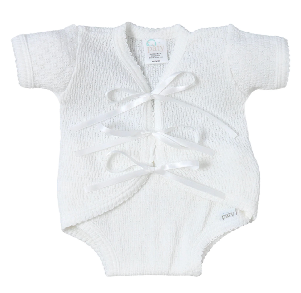 Paty Knit Ribbon Tie Onesie