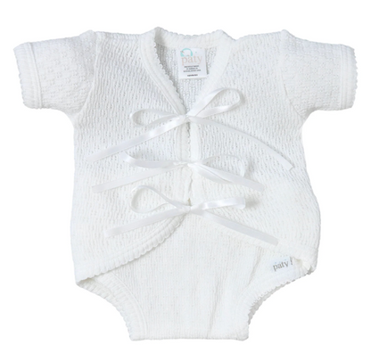 Paty Knit Ribbon Tie Onesie