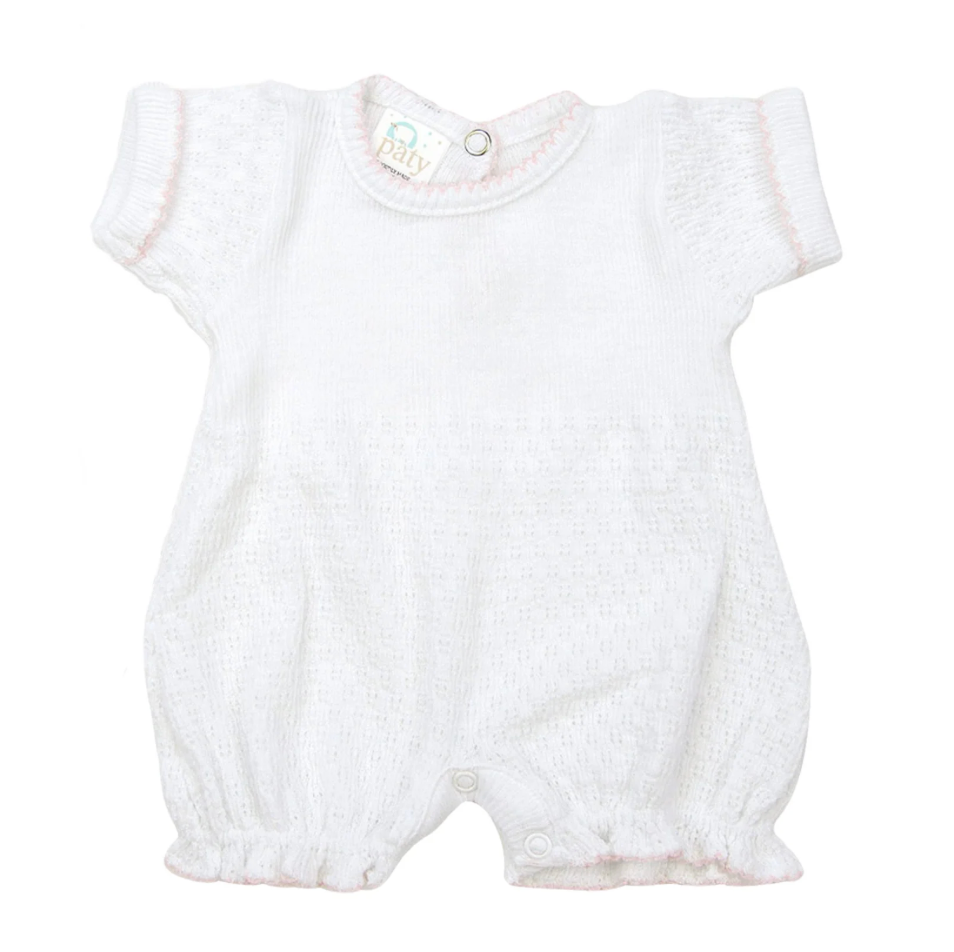 Paty Knit Bubble - White with White Trim