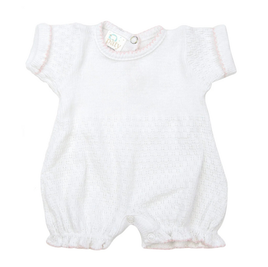 Paty Knit Bubble - White with White Trim