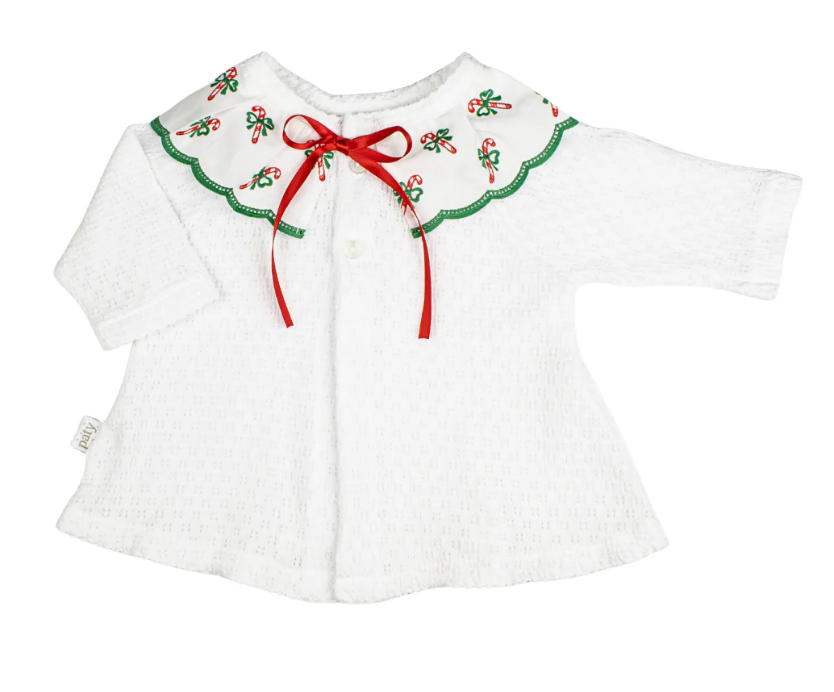 Knit Swiss Candy Cane Sweater