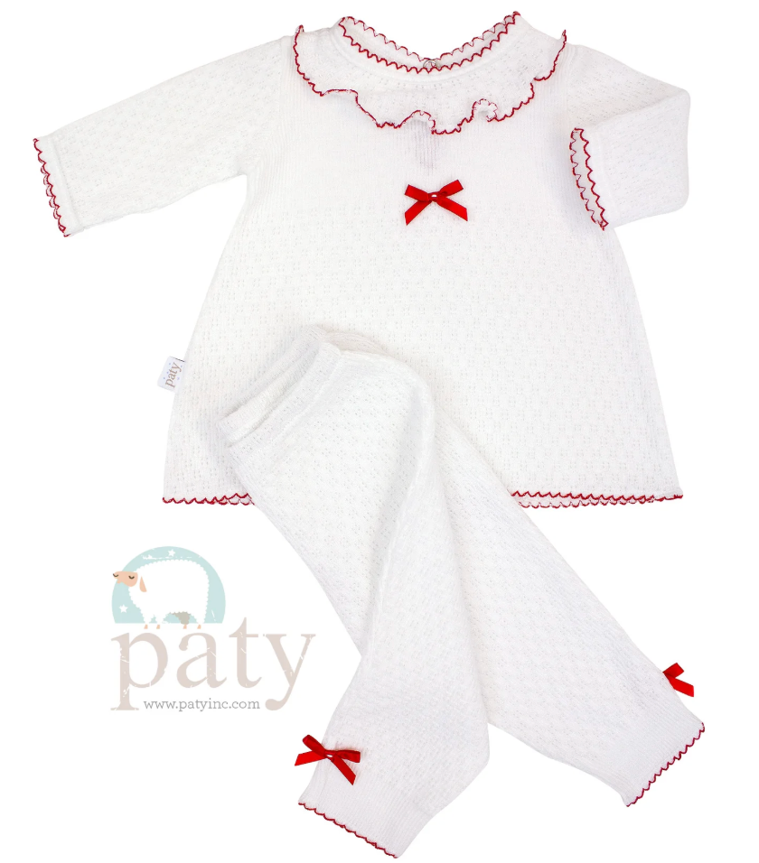 Knit Ruffle Legging Set