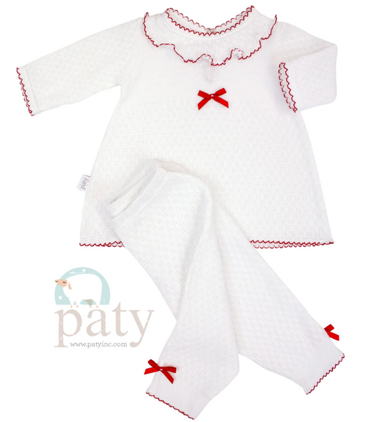 Knit Ruffle Legging Set