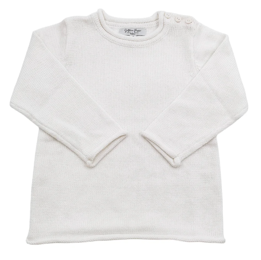 Rollneck Sweater with Button Closure