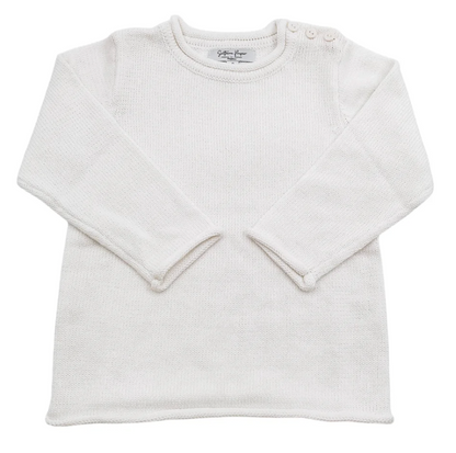 Rollneck Sweater with Button Closure