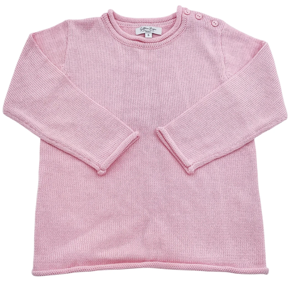 Rollneck Sweater with Button Closure