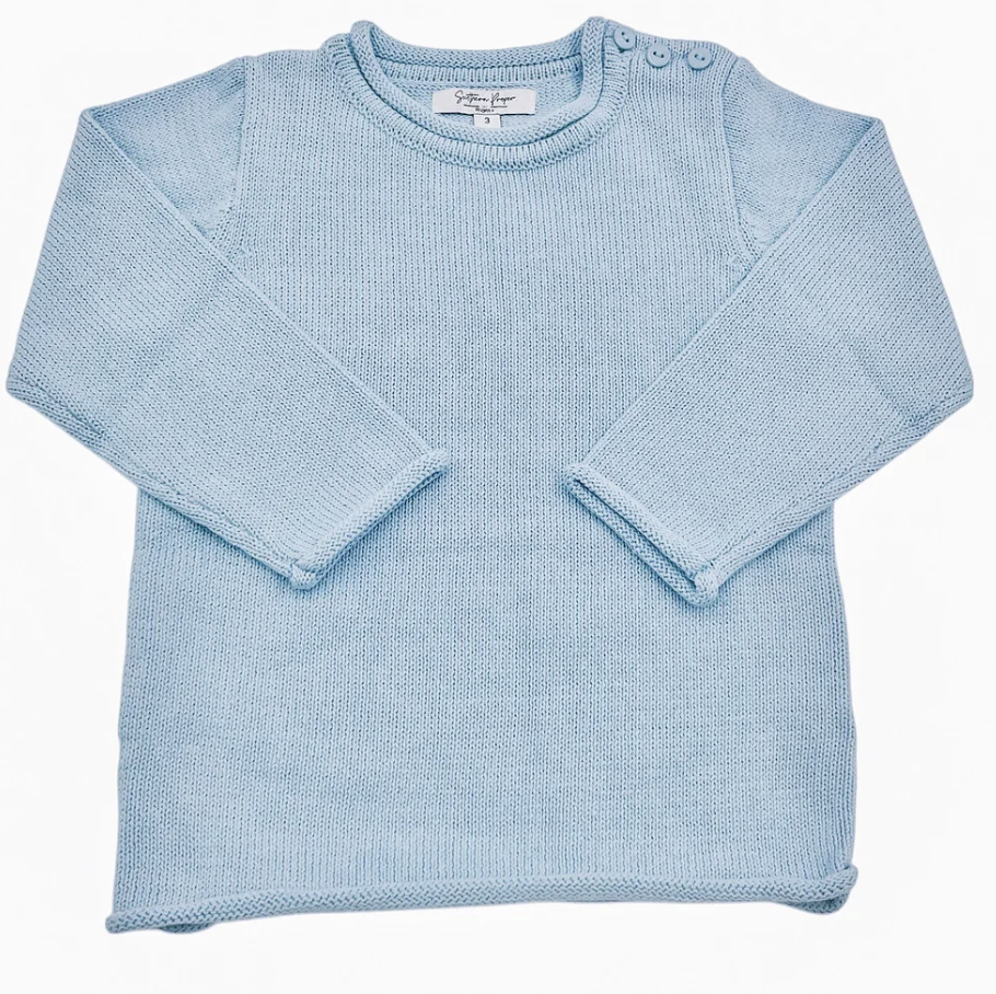 Rollneck Sweater with Button Closure