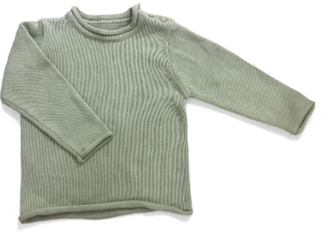 Rollneck Sweater with Button Closure