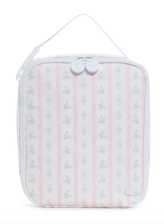 TRVL Design Insulated Lunch Bag - Pink Ribbon Floral
