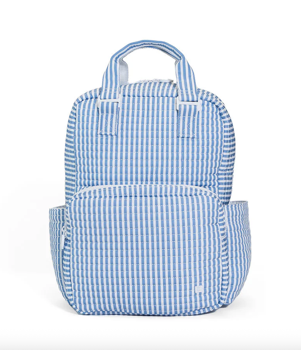 TRVL Design Quilted Diaper Bag - Pimlico Striped Chambray