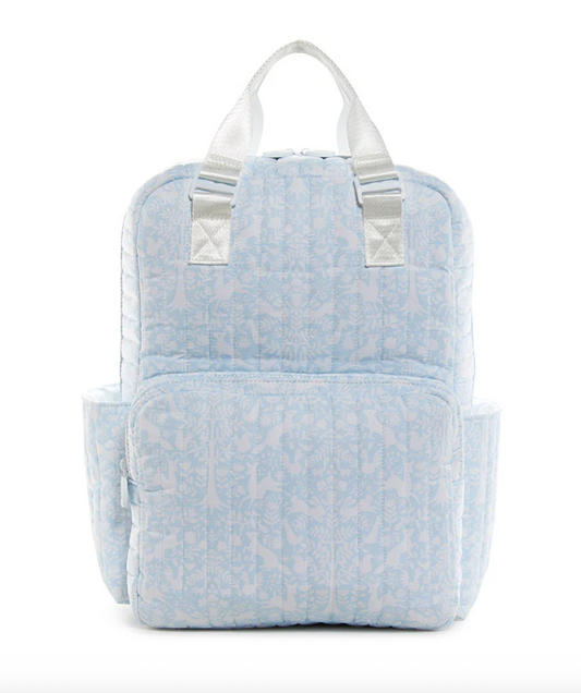 TRVL Design Quilted Diaper Bag - Woodland Blue