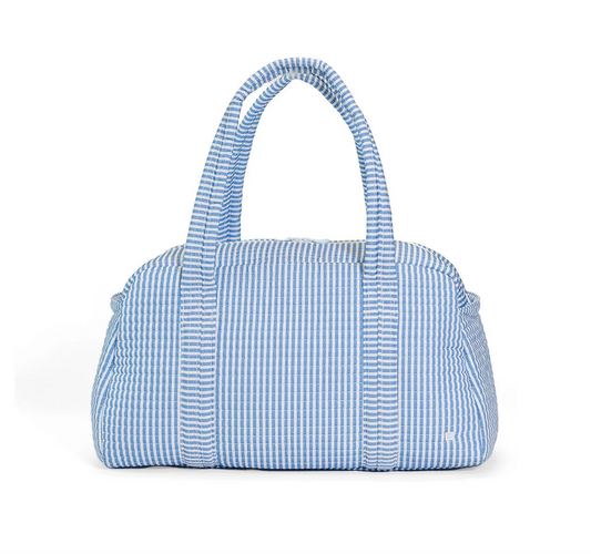 TRVL Design Quilted Grande Duffel - Pimlico Striped Chambray