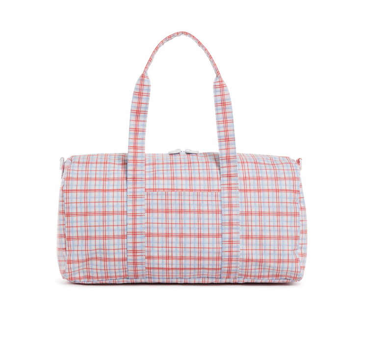 TRVL Design Weekender Duffel - Classic Plaid Red