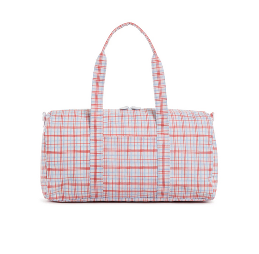 TRVL Design Weekender Duffel - Classic Plaid Red