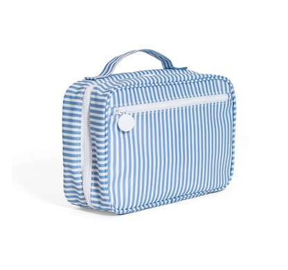 TRVL Design Bundle Up2 Hanging Toiletry Bag - Pimlico Striped Chambray