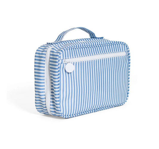 TRVL Design Bundle Up2 Hanging Toiletry Bag - Pimlico Striped Chambray