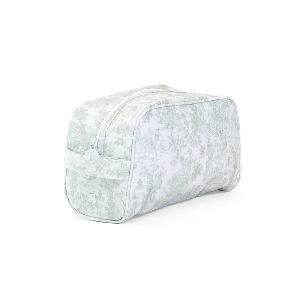 TRVL Design Stowaway Toiletry Bag - Bunny Toile Green