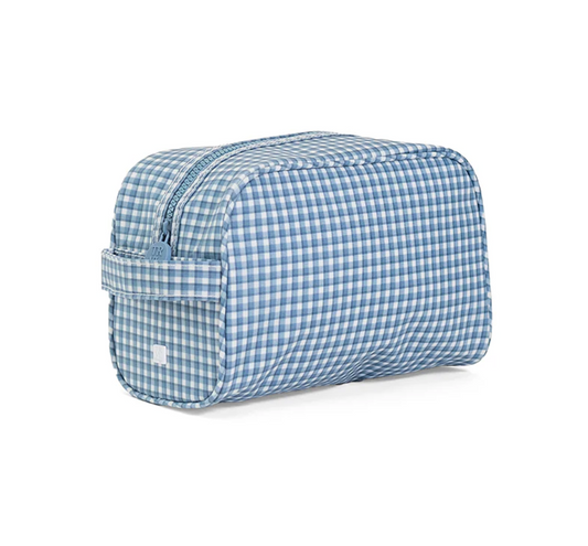 TRVL Design Stowaway Toiletry Bag - Rodeo Check Indigo