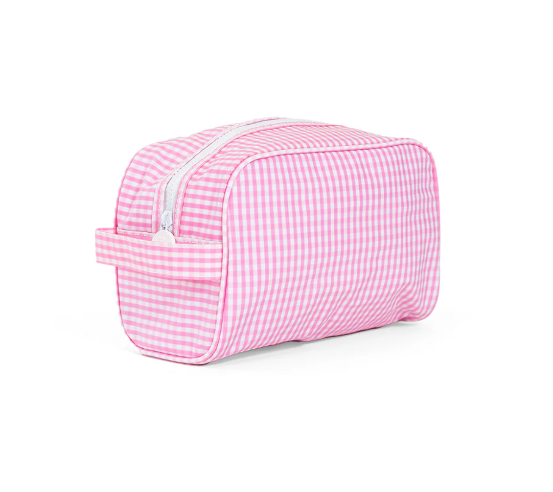 TRVL Design Stowaway Toiletry Bag - Gingham Pink