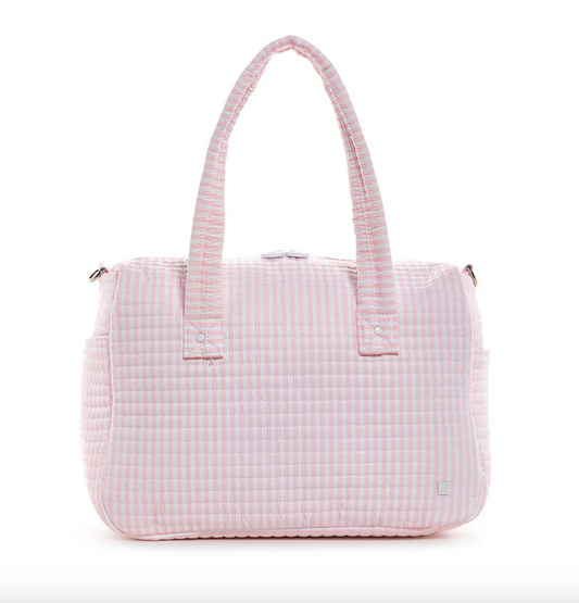 TRVL Design Quilted Stroller Bag - Pimlico Striped Pink