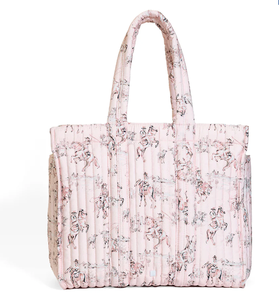 TRVL Design Quilted Go Go Tote - Cowgirl Toile