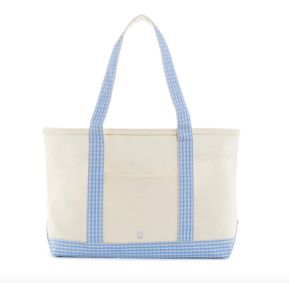 TRVL Design Medium Tote - Gingham Sky Trim
